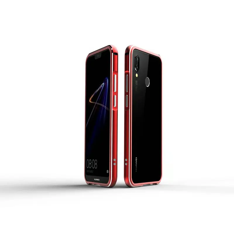 Высокое качество ультра тонкий алюминиевый металлический бампер рамка для huawei Nova 3 3i i P Smart Plus Smart+ 6.3i ''телефон Funda Capa чехол - Цвет: Красный