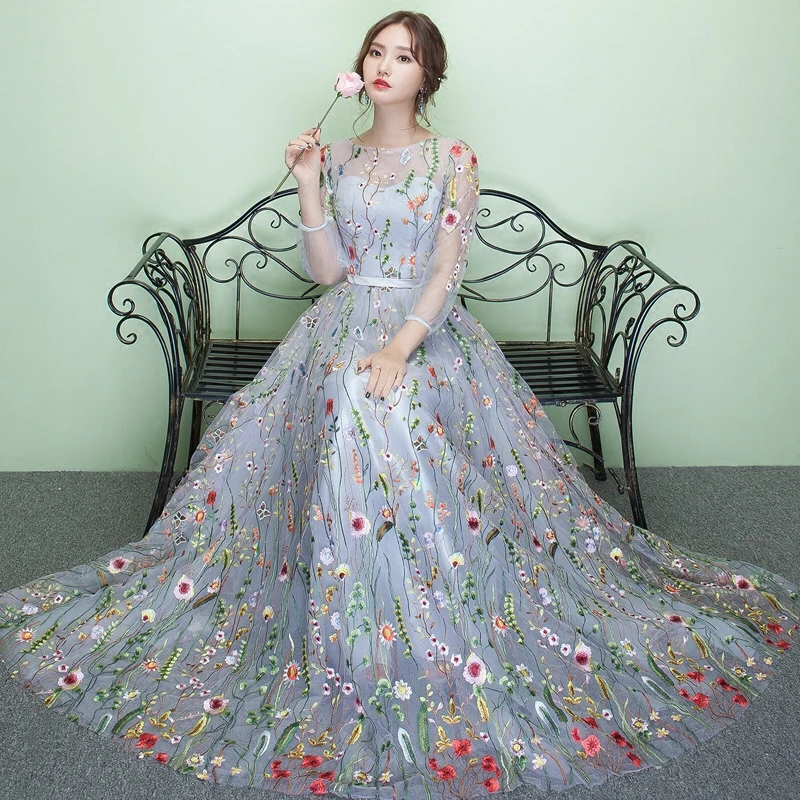 Bride Party Dress Oriental Womens Cheongsam Noble Chinese Style Elegant Long Qipao Luxury Wedding Robes Clothes Vestido XS-XXXL | Женская