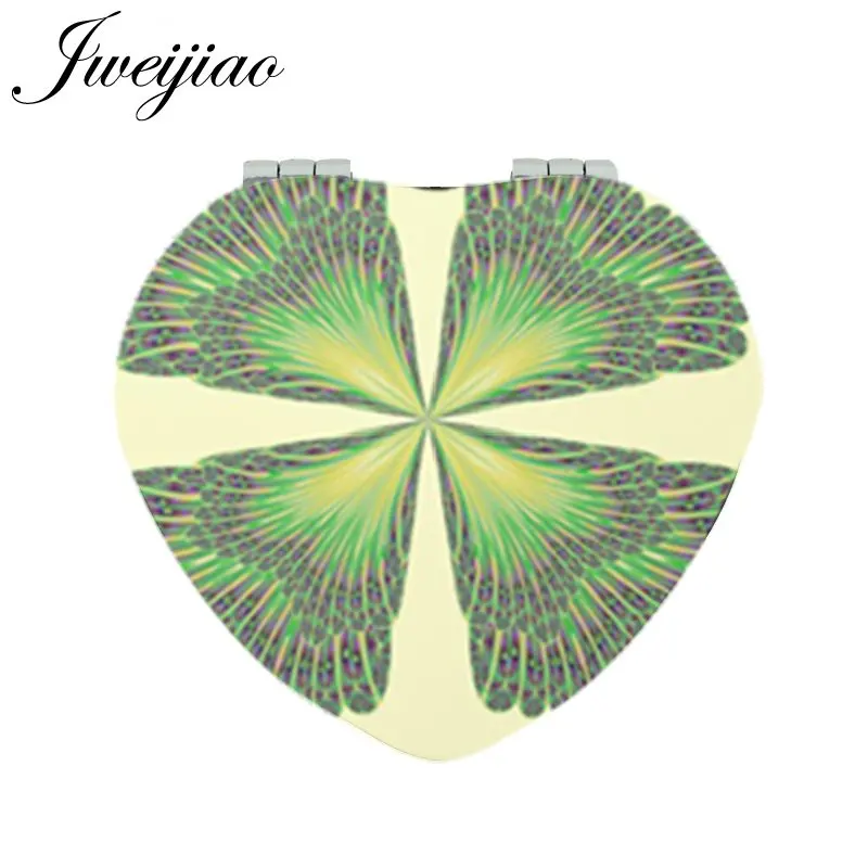 JWEIJIAO charm ART makeup mirrors 2019 beautiful small for women Lucky Clover Magnifier Mirrors QF341 | Красота и здоровье