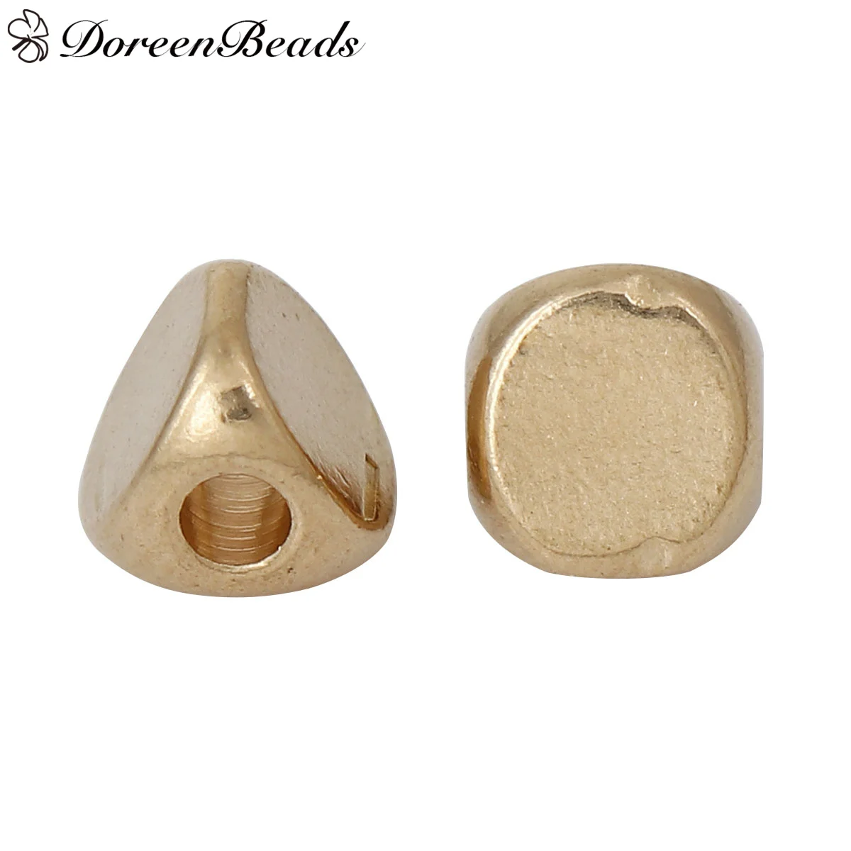 DoreenBeads Brass Spacer Beads Triangular Prism Color About 5mm( 2/8&quot) x Hole: Approx 1.7mm 100 PCs 2016 new | Украшения и