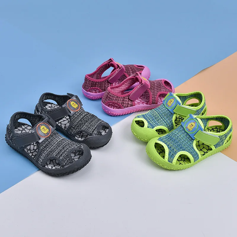 Летние детские сандалии новинка 2019 открытая пляжная обувь с мягкой подошвой для