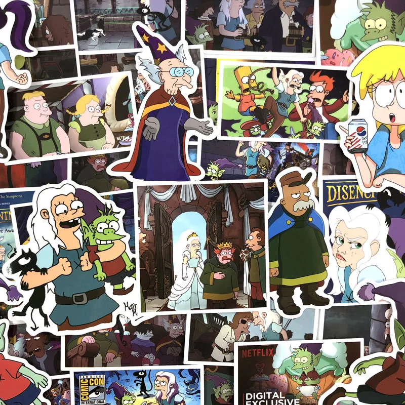 39 шт./лот Disenchantment граффити наклейка s для ноутбука холодильник велосипед мотоцикл DIY креативный альбом декоративная подарочная наклейка