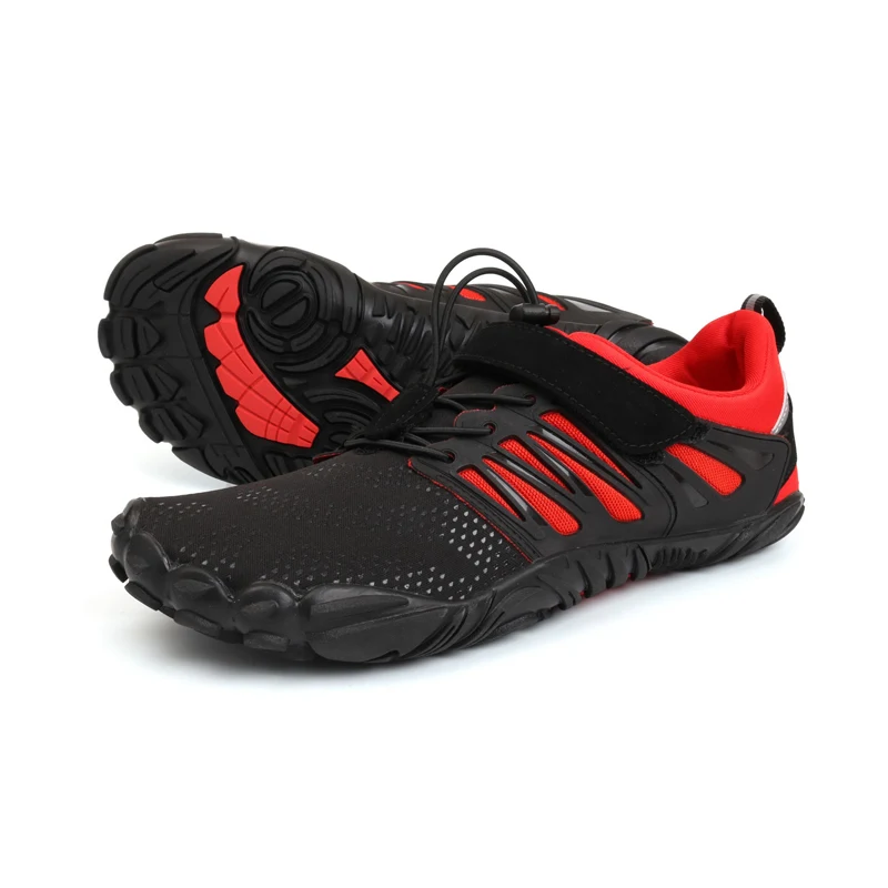 Hot Sale Men Aqua Shoes Summer Breathable Non Slip Five Toe Shoes High Quality Indoor Yoga Unisex Couple Footwear - Цвет: Темный хаки
