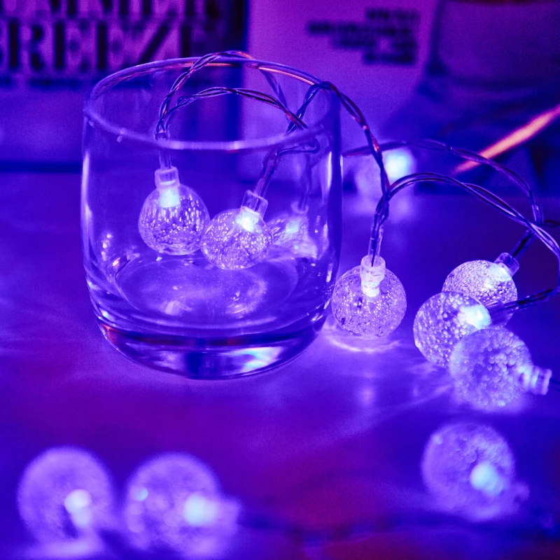 5 м 10 шары с пузырьками светодиодные гирлянды сказочные огни Luces Led Para Fiestas