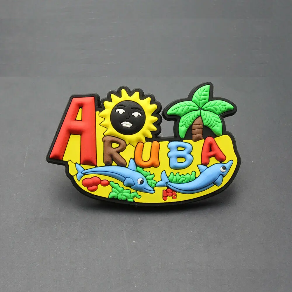 Caribbean Sea ARUBA ТУРИСТИЧЕСКИЙ СУВЕНИР 3D резиновый декоративный магнит для холодильника Милая идея подарка