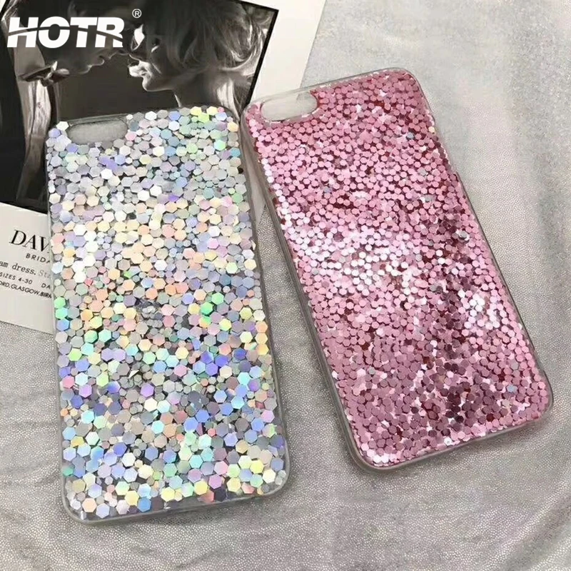 Модный Блестящий чехол для телефона HOTR с блестками iphone X Xs XR XS MAX блестящий 6 6s 7 8 plus