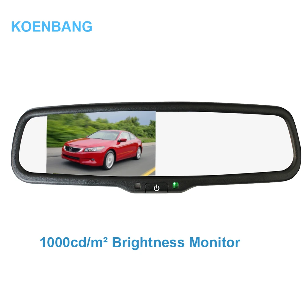 KOENBANG 4 3 дюймов зеркало заднего вида монитор 1000cd/m2 яркость специальный кронштейн 2