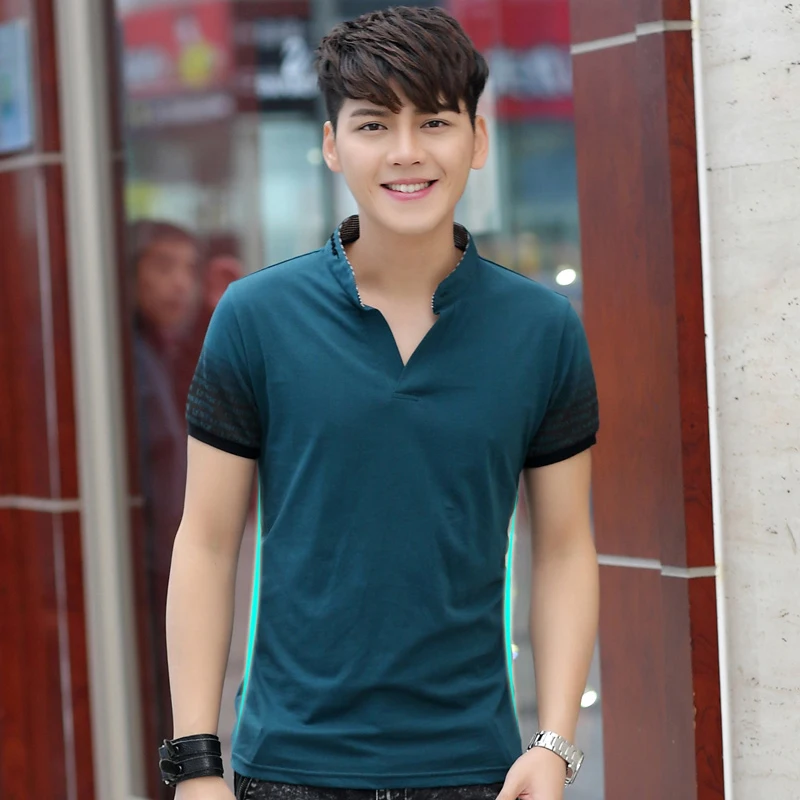 Kayphil Для мужчин модные короткий рукав с лацканами Повседневное прохладный и