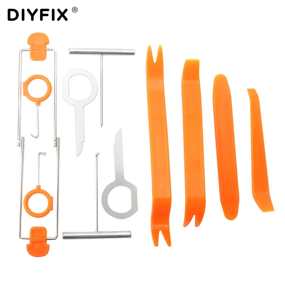 DIYFIX 12 в 1 портативный автомобильный радиоприемник панель дверь зажим для панели