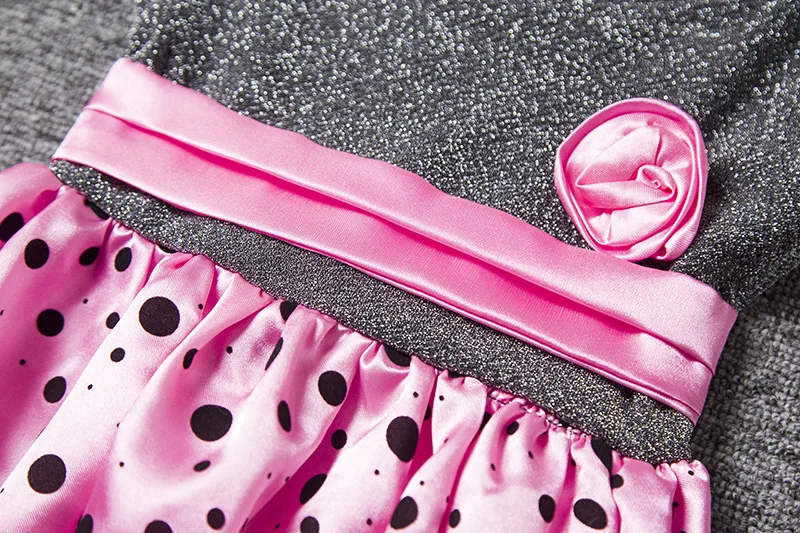 Летние платья для девочек повседневная детская одежда из хлопка с узором в точку