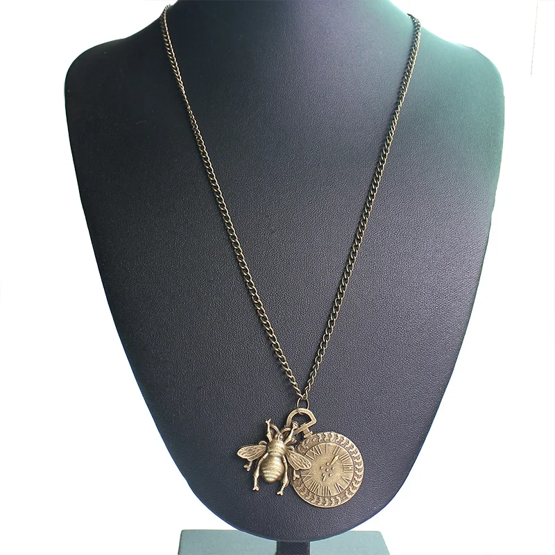 ISINYEE модное маленькое колье с медовой Пчелой длинная цепочка насекомое панк