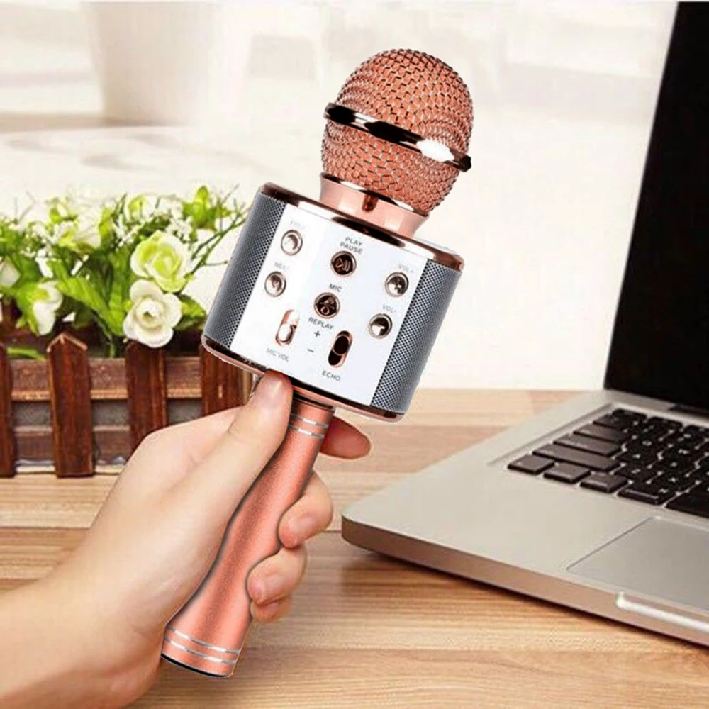 Travor Bluetooth беспроводной микрофон караоке динамик ручной музыкальный плеер для