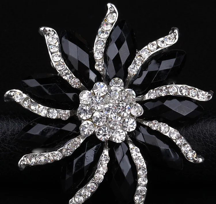 Новинка 2017 модная Нежная брошь из горного хрусталя смолы геометрический цветок