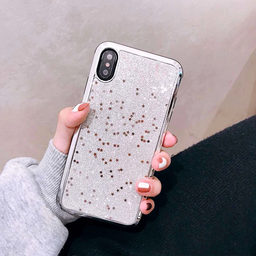 Роскошный блестящий чехол 2019 для iPhone X 7 8 PLUS 6 6S ТПУ с полным покрытием XS MAX/XS/X/XR