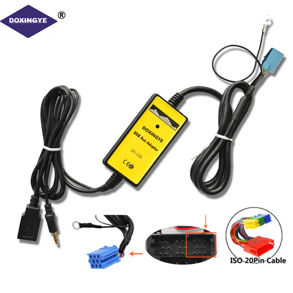 DOXINGYE автомобильный радиоприемник цифровой USB MP3 интерфейс cd-чейнджер адаптер с 3,5 мм AUX вход для Audi A2 A4 A6 S6 A8 TT