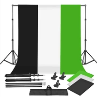 zuochen photo studio black white green backdrop chroma key screen background stand kit