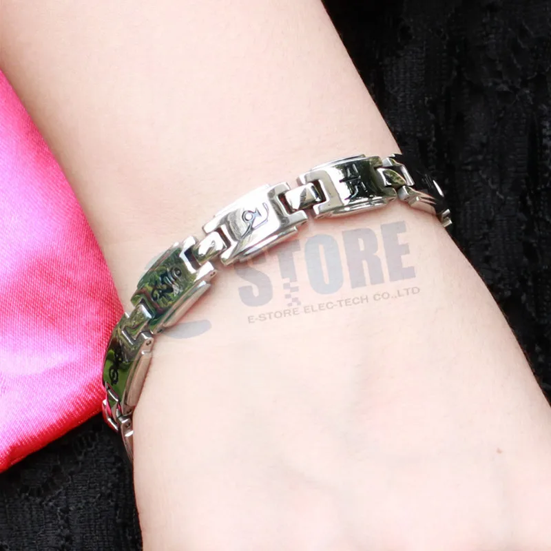 

Energy Magnetic Bracelets Bangles For Men & Women Lover's Fashion Bracelets Wristband Sliver Stainless Steel Health Gift
