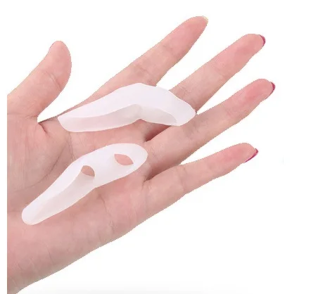 2 шт. силиконовый разделитель для пальцев ног с двумя отверстиями корректор