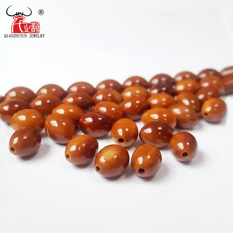 

40PCS Natural Palm Fruit Kuka.Beads For Jewelry Making.Handmade DIY Jewelry Accessorie.Olive shape Beads. 5x8mm 6x9mm 7x10mm