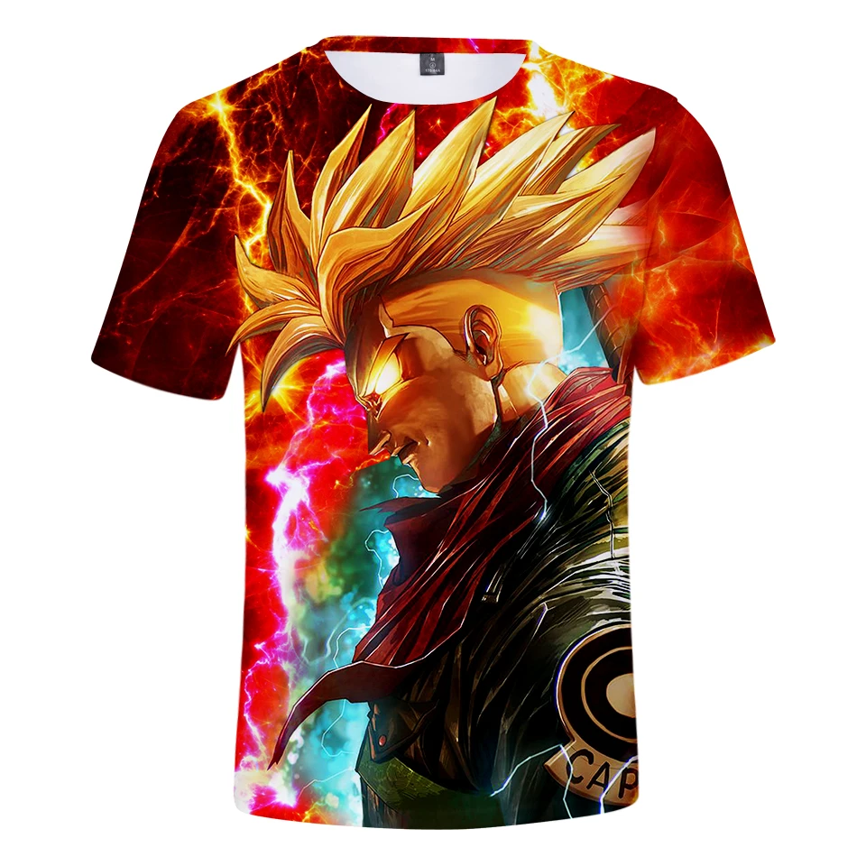 Аниме Жемчуг дракона Мужская 3D футболка и женщин Летняя мода Новый Супер Saiyan