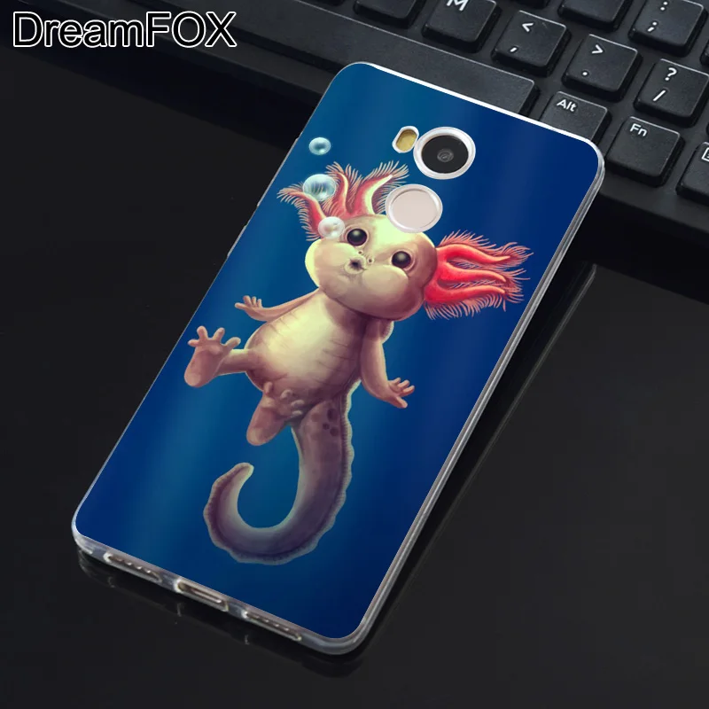 DREAMFOX K010 Adorable Axolotls Soft TPU Silicone Case Cover For Xiaomi Redmi Note 3 4 5 Plus 3S 4A 4X 5A Pro Global |