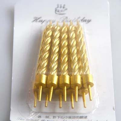 gold 50 box 50 коробка День рождения мечта красочные цветные свечи для торта свадебные вечерние праздничные поставки резьбовые свечи оптом - Цвет: gold 50 box