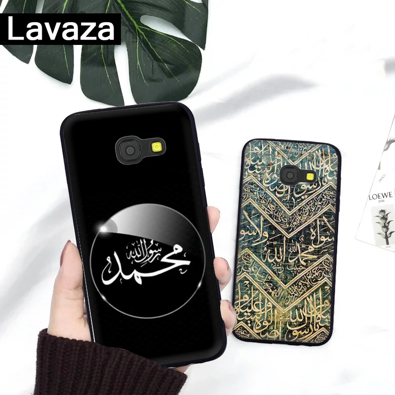 Чехол из силикона Lavaza с логотипом и арабским мусульманским исламским узором для Samsung A3 A5 2016 2017 A6 Plus A7 A8 A9 A10 A30 A40 A50 A70 J6 2018.
