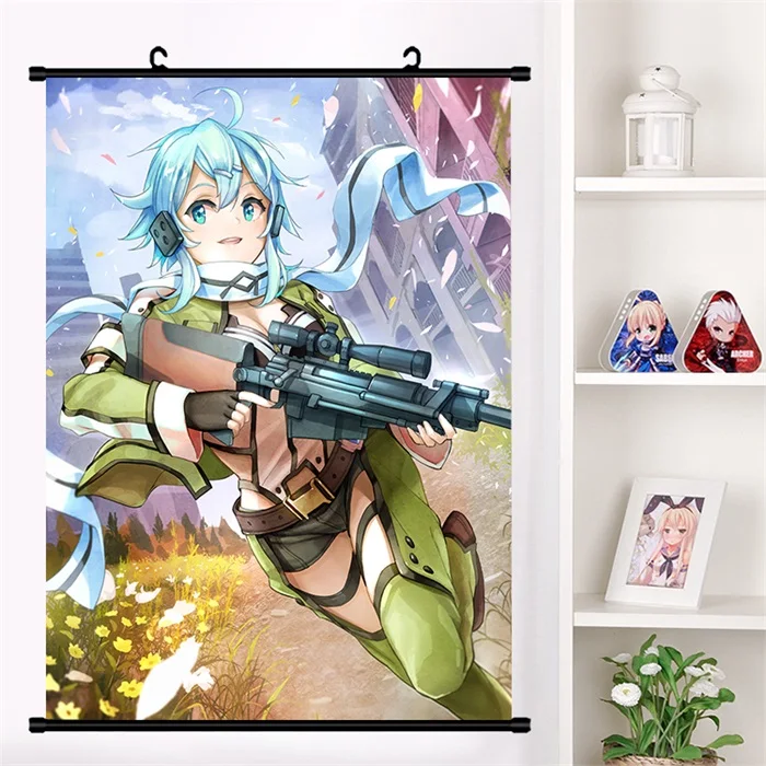 Аниме меч искусство онлайн Юки костюм Asuna для косплея(костюмированных игр) настенные свитки Фреска плакат Настенные подвесные плакаты украшения дома Свиток Плакат - Цвет: V