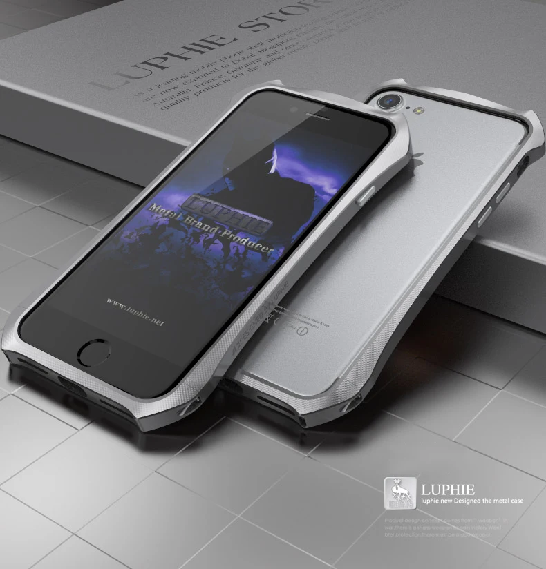 LUPHIE для iPhone 7 Чехол Роскошный металлический алюминиевый каркас Жесткий Тонкий бампер Бэтмен чехол для телефона для iPhone 7 Plus чехол