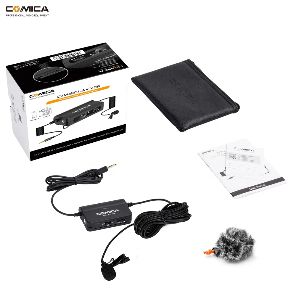 

COMICA CVM-SIG LAV V05 Flexible Single Lavalier Microphone for itphone Camera Recording Microphone Studio Mic Recording mic