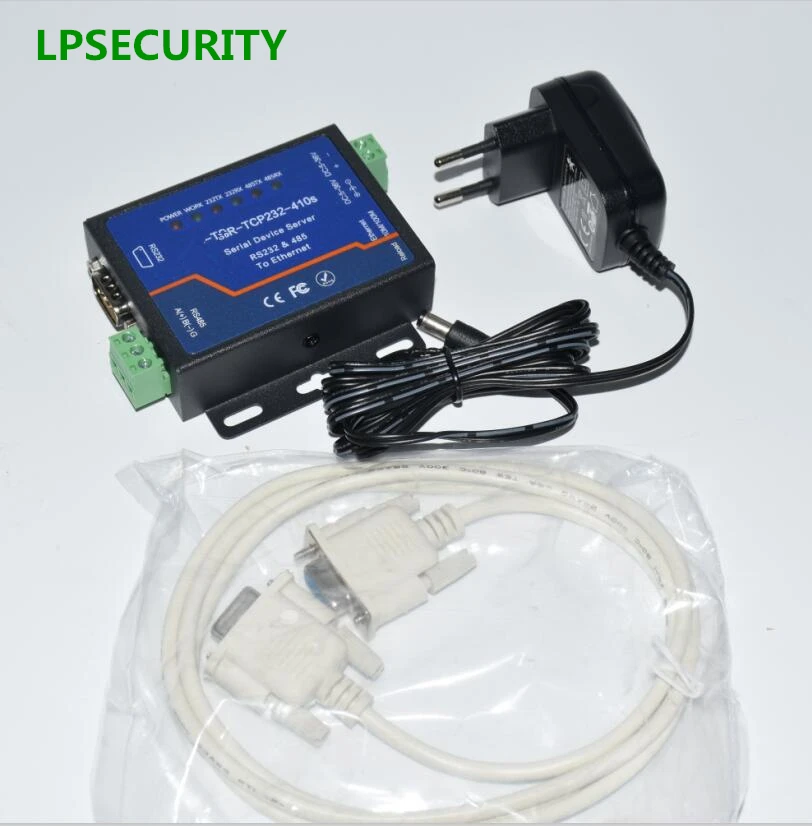 LPSECURITY USR-TCP232-410S Серийный RS232 RS485 для серверного терминала Ethernet с блоком питания |