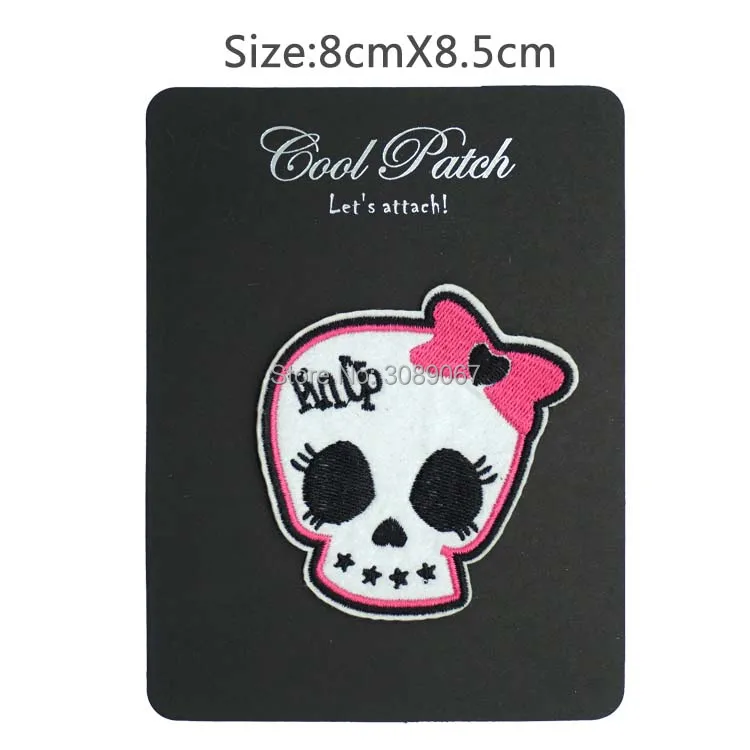 Кавайный розовый бант череп для девочек скелет монстр Хай дети большой войлочный