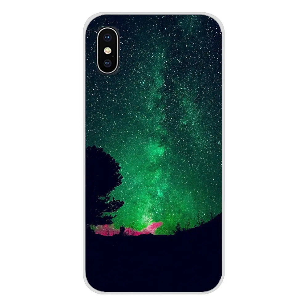 Силиконовый чехол для телефона Snow Mountain Aurora Milky Way Stars Samsung A10 A30 A40 A50 A60 A70 Galaxy S2 Note 2 3