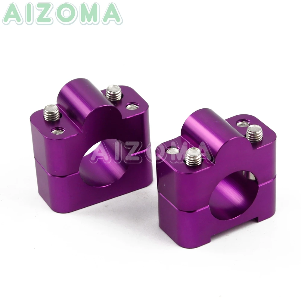7 Colors CNC Motorcycle Handlebar Riser Kit 1 1/8&quot or 28mm Universal Fat Bar Clamps 1.125'' for Suzuki Honda Yamaha ATV Scooter |