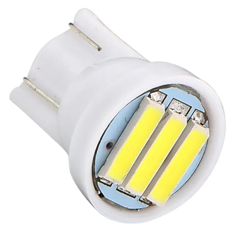 500 шт./лот T10 7014 3SMD 194 927 161 168 W5W 3 светодиодных фар для авто Подсветка приборной панели сигнальные лампы AC/DC 12V парковки боковых фонарей