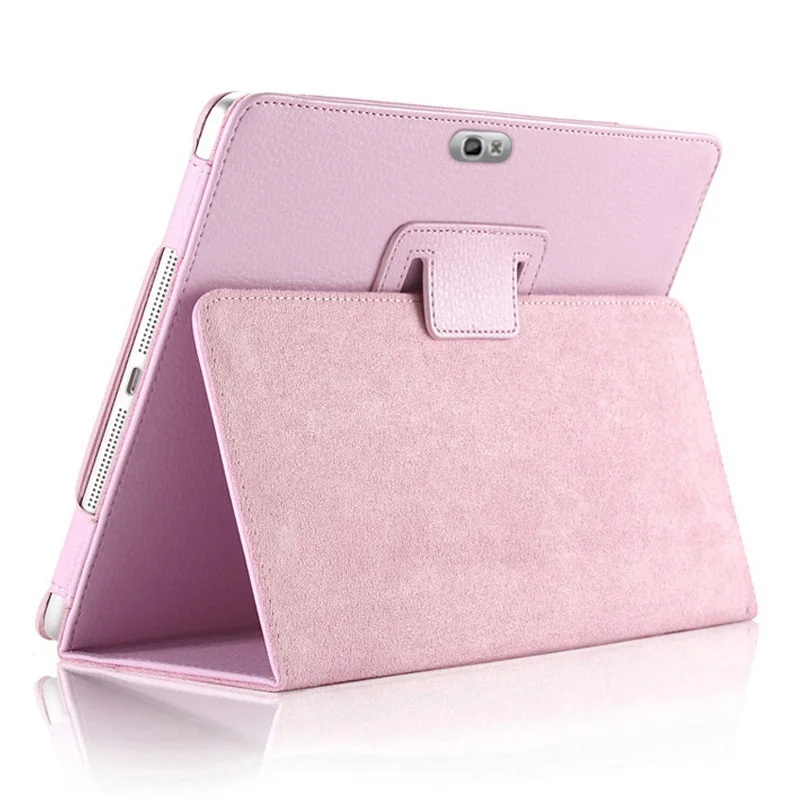 Pink GT-N8000 N8000 N8010 N8020 из искусственной кожи чехол для samsung Galaxy Note 10," 2012 выпуск N8000 планшет магнит откидная подставка - Цвет: Pink