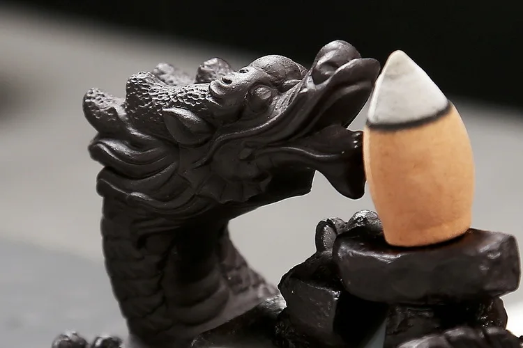 Newest Dragon Incense Burners Smoke Backflow Best Cone Censer Stick Holder mini Office Desk Home Decor Teahouse Ornament