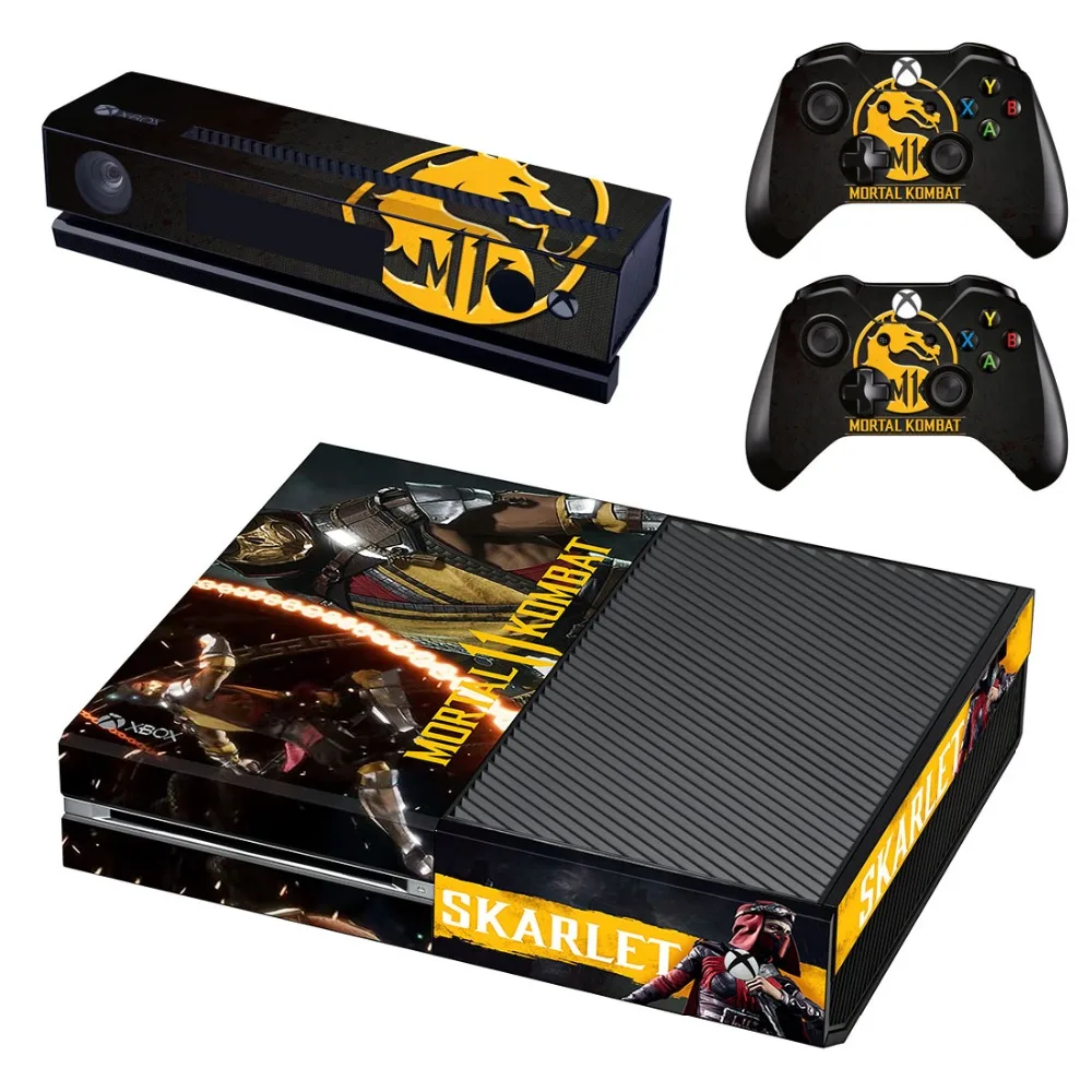 Игры Mortal Kombat 11 кожи Стикеры наклейка для Microsoft Xbox One консоли и 2 контроллеры шкуры s