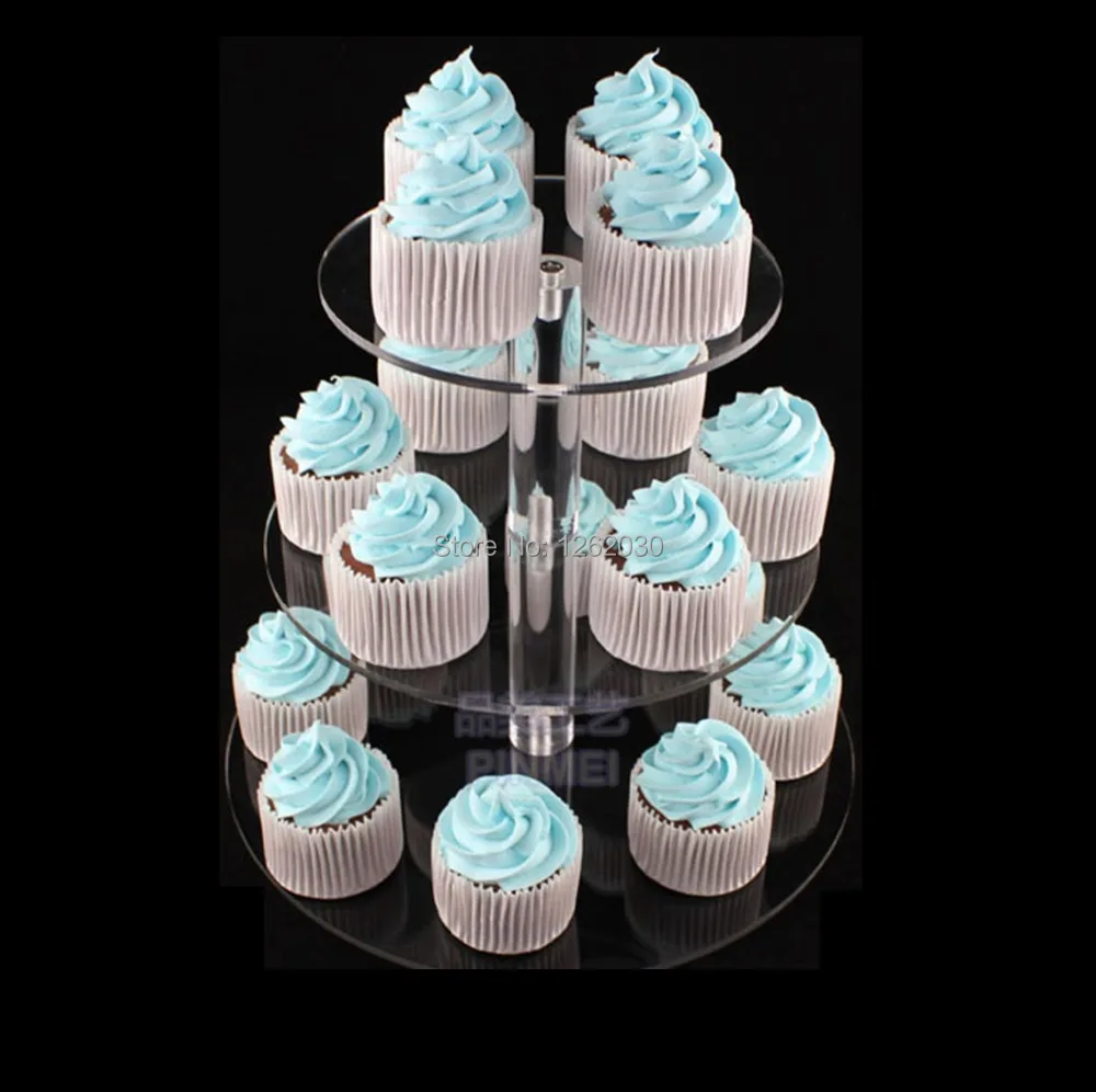 3 уровневая акриловая подставка для торта свадебного кекса Бесплатная