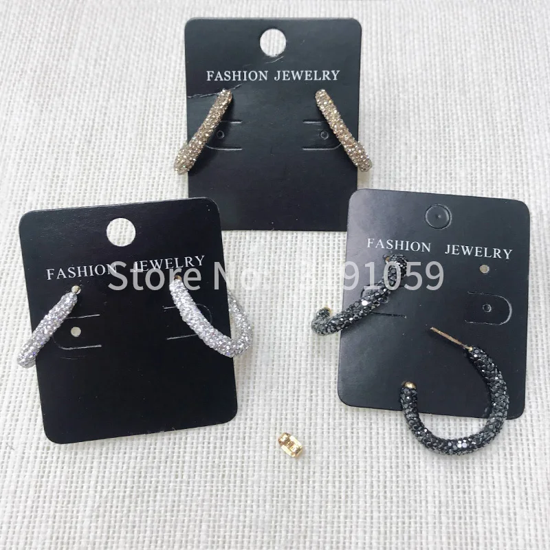 High-end fashion circular earrings crystal granules simple accessories for women | Украшения и аксессуары