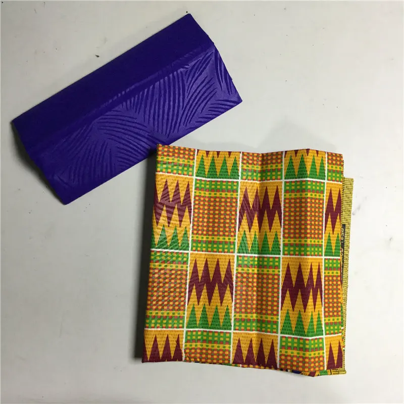 5 комплектов в нигерийском стиле хитенге Анкара ткань 2 + ярдов Полиэстер Гана