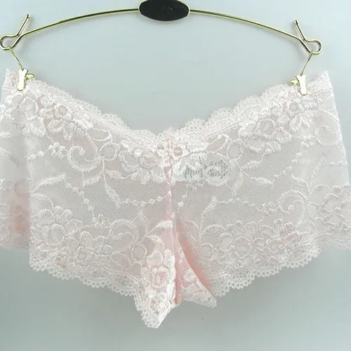 Pink Женское нижнее белье, сексуальное кружевное, размера плюс, прозрачные Бесшовные женские трусики, женское нижнее белье, женские трусы, трусы - Цвет: Pink