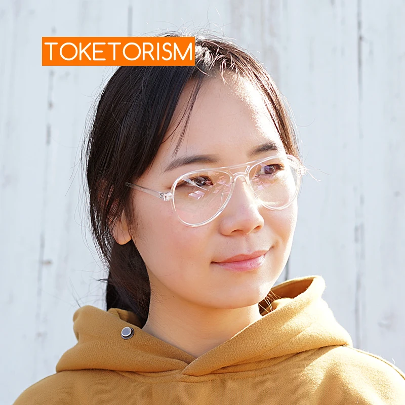 

Toketorism transparent woman glasses men pilot style accessories myopia glasses frames 1342