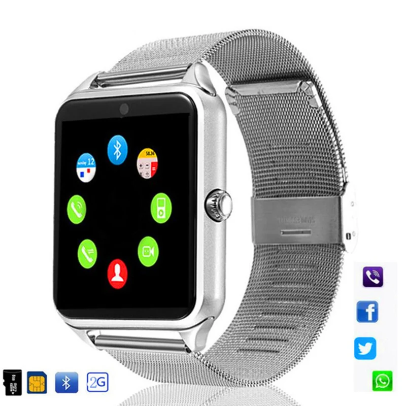 Смарт часы с Bluetooth умные Z60 GT08 плюс металлический ремешок наручные Smartwatch