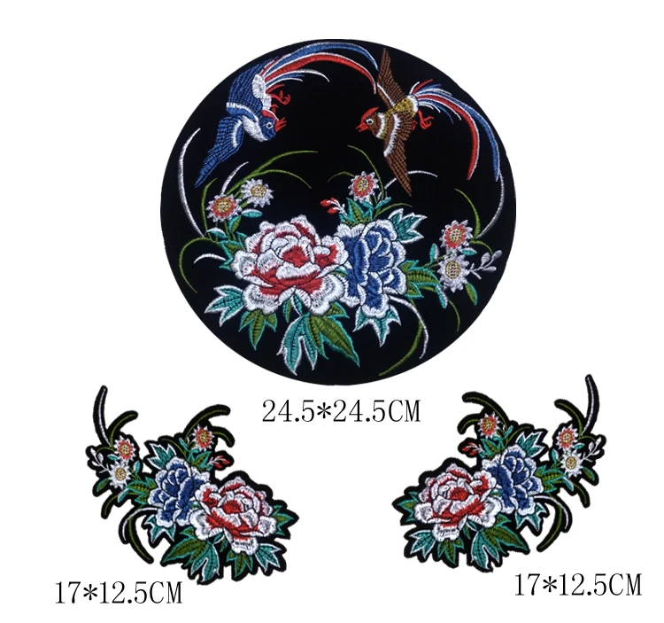 Большой пижамный комплект с вышивкой в виде птицы пиона кружевная паста