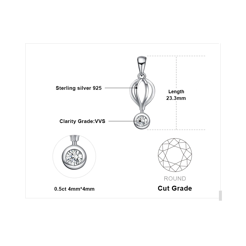 Jewelryдворца 925 стерлингового серебра Глобальный воздушный шар мотаться кубический цирконий кулон для женщин цепь не входит в