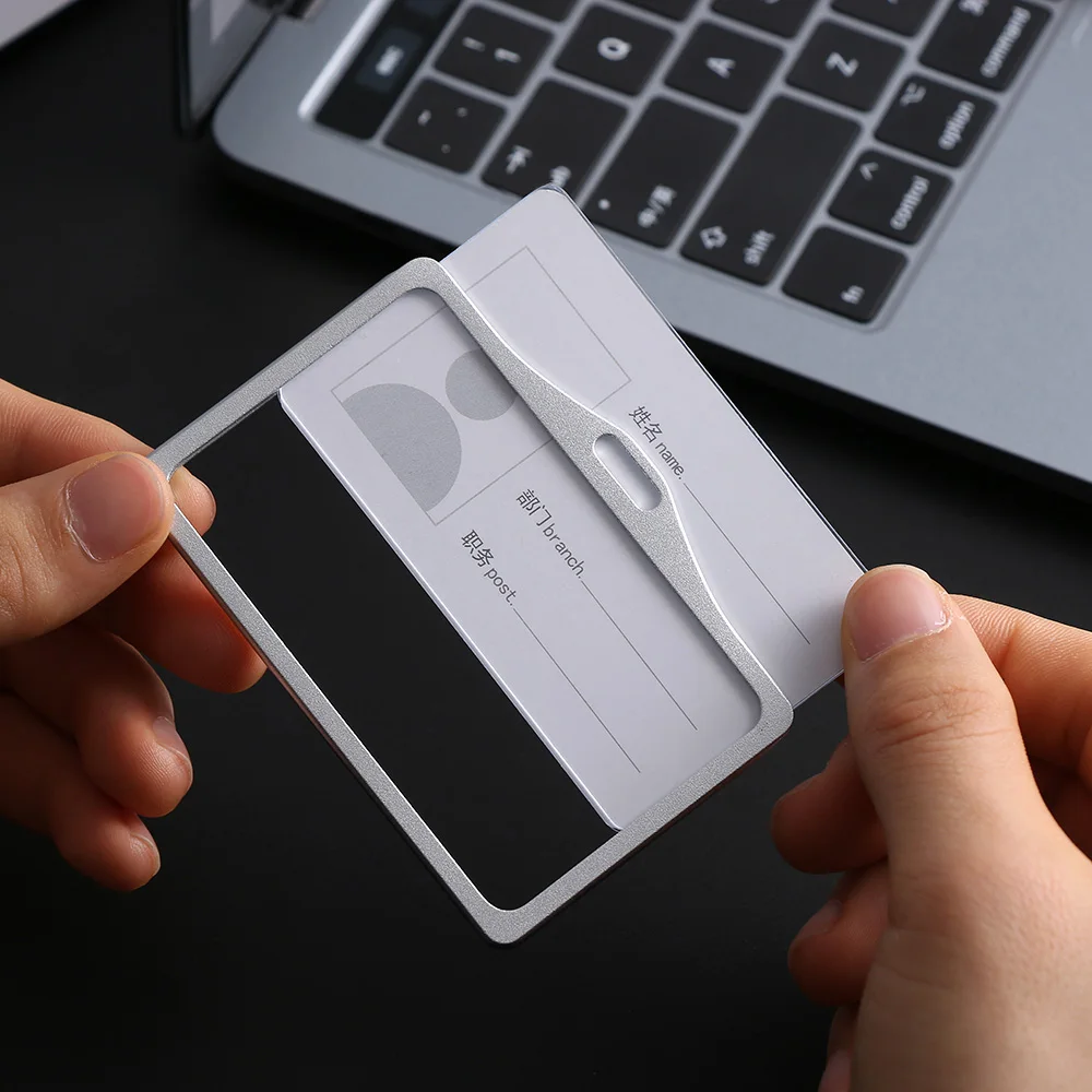 1 шт. ремешок держатель для деловой карты из алюминиевого сплава офиса и