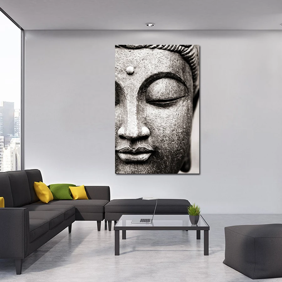 

1 Pieces Buddha Statue Canvas Painting Religious Wall Art Picture For Living Room Bedroom Decoration Posters And Prints No Frame