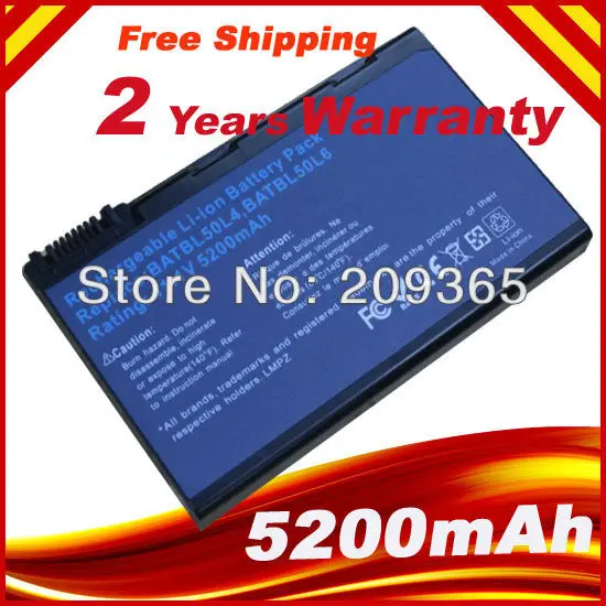 Аккумулятор для ноутбука Acer Aspire 3100 3000 3103 3690 3650 5000 5100 5101 5102 5110 5515 5610 5630 BATBL50L4 BATBL50L6 |