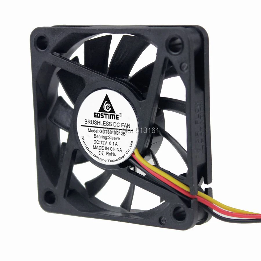 Gdstime 3Pin DC 12 В 60x60x10 мм 60 6 см Case охлаждения Cooler поклонников|Кулеры и системы